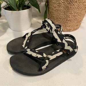 Teva Black and White Men's Sandals